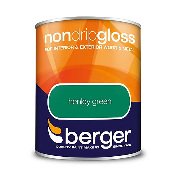 Berger Henley Blue Non Drip Gloss Wood & Metal Paint 750ml
