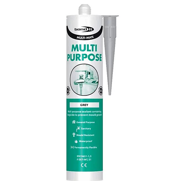 Bond It Multi-Mate GP Multi Purpose Silicone Sealant EU3 Grey