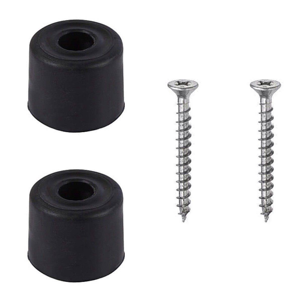 Securit Door Stops Black 30mm Pack Of 2 S6871