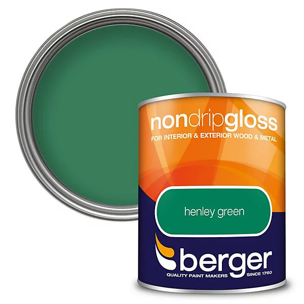 Berger Henley Blue Non Drip Gloss Wood & Metal Paint 750ml
