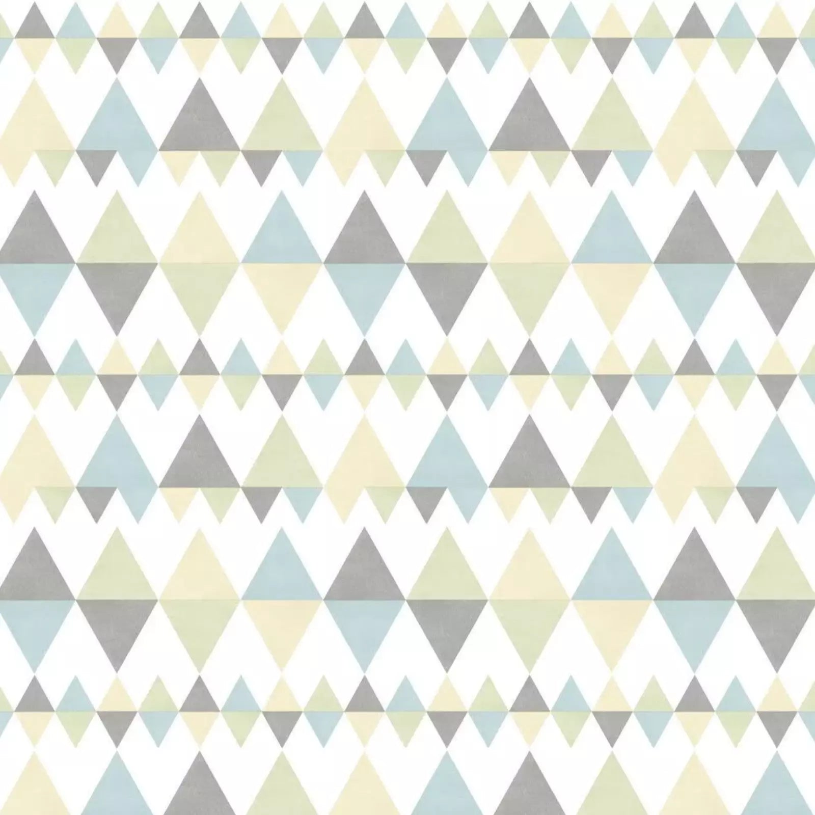 A Street Folklore Blue Grey Yellow Triangles Geometric Wallpaper FD25130