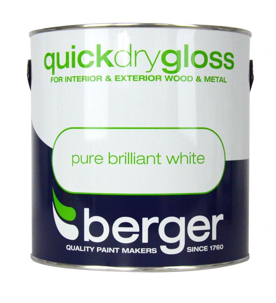 Berger Brilliant White Quick Dry Gloss Wood & Metal Paint 2.5L