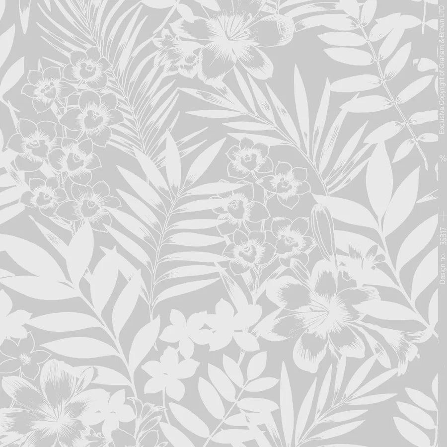 Graham & Brown Boutique  Palm Springs Silver Wallpaper 105140