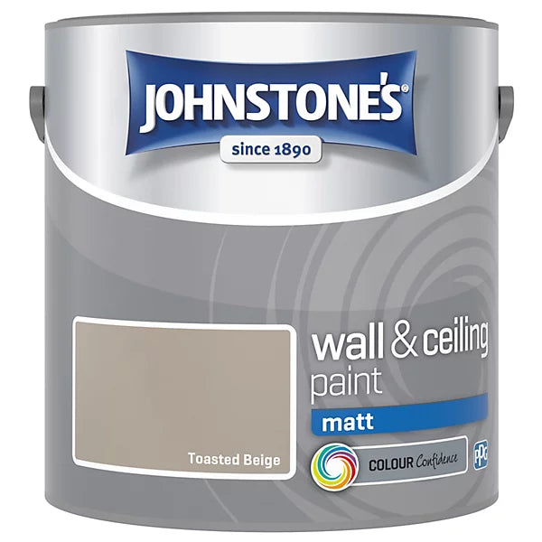 Johnstone’s Toasted Beige Matt Wall & Ceiling Emulsion Paint 2.5L