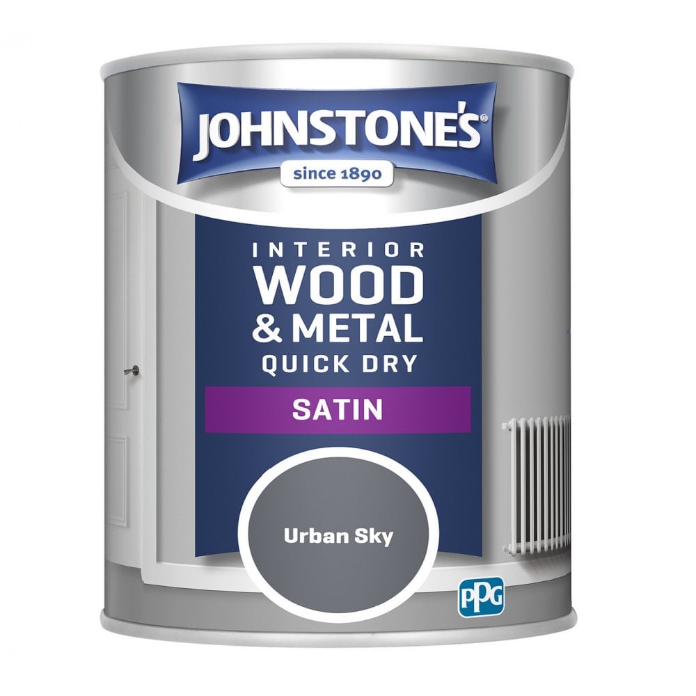Johnstones Urban Sky Satin Interior Wood & Metal Paint 750ml