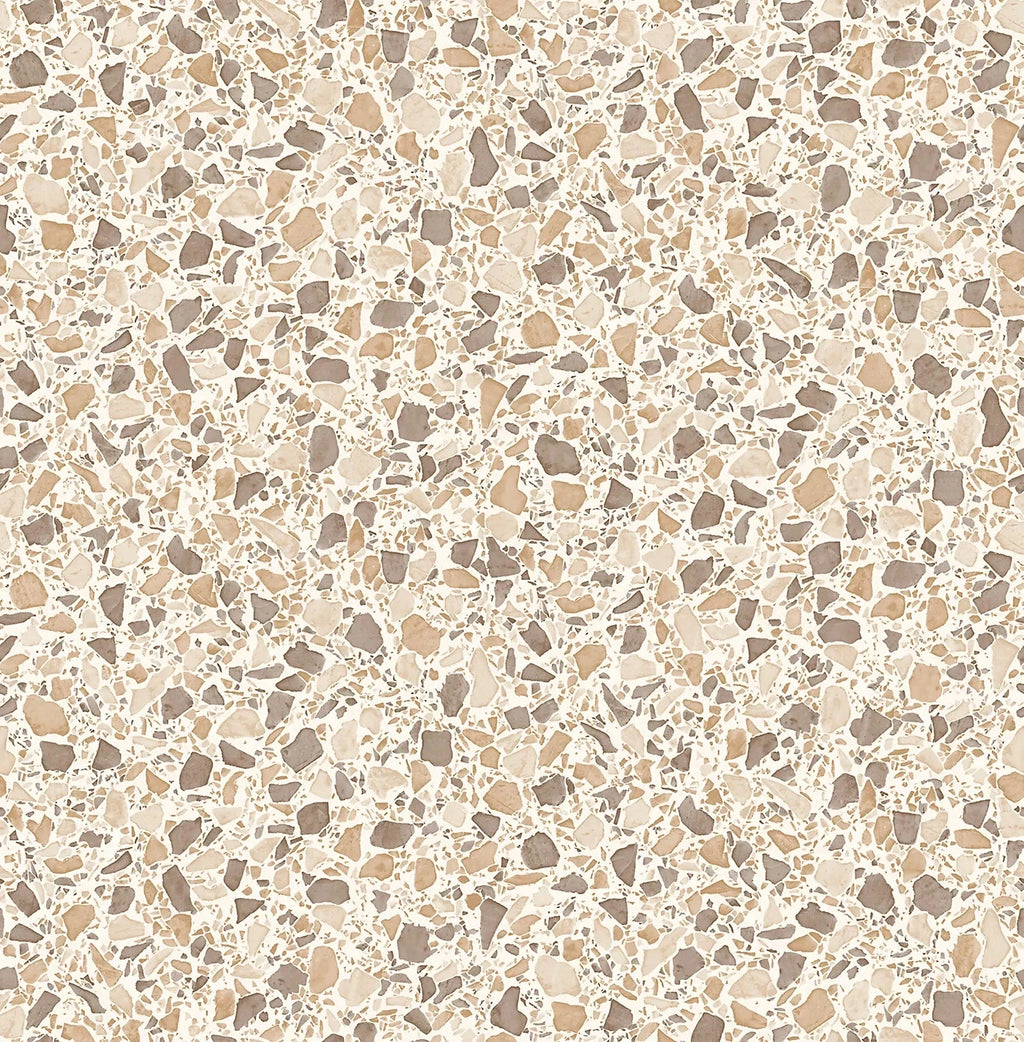 Exclusive Artisan Terrazzo Natural White Stone Granite Wallpaper Fd24953