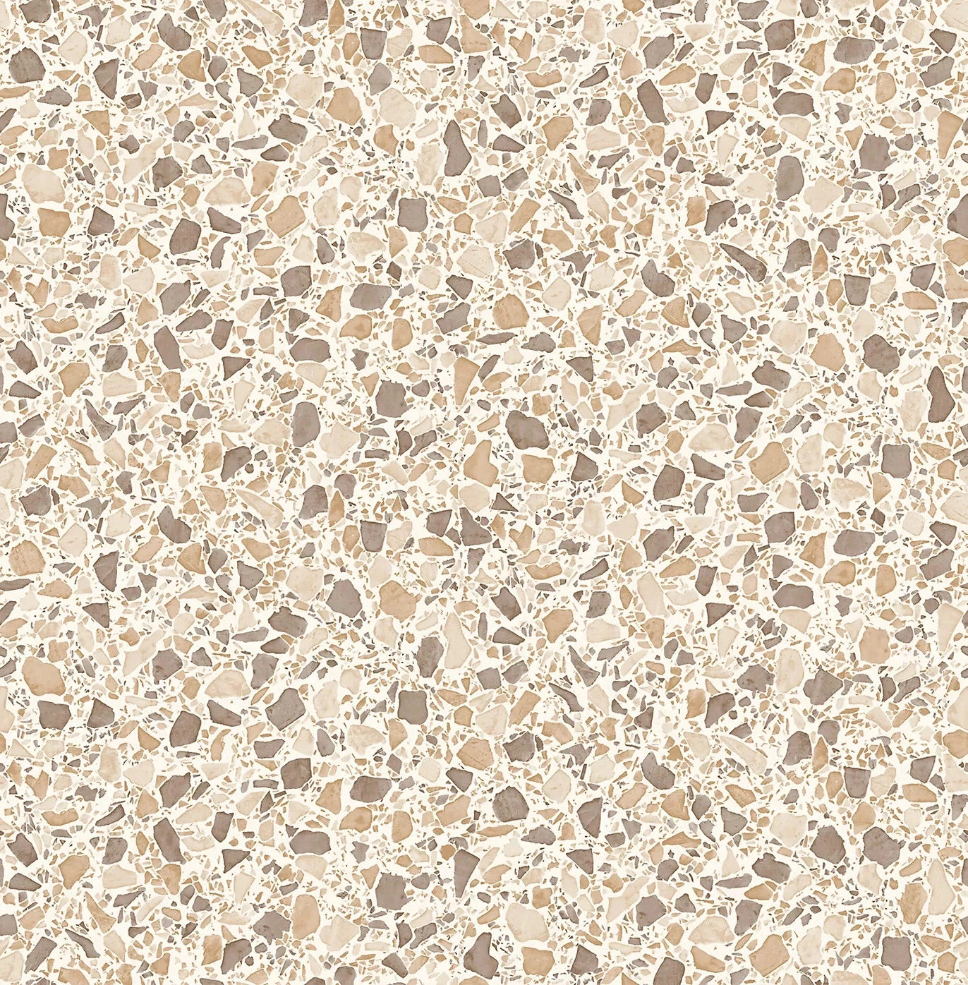 Exclusive Artisan Terrazzo Natural White Stone Granite Wallpaper Fd24953
