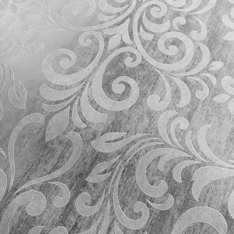Muriva Mara Couture Damask Silver High Quality Metallic Wallpaper 701531