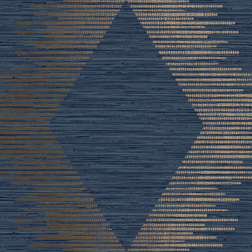 Graham & Brown Serenity Geometric Navy & Copper Wallpaper 120721