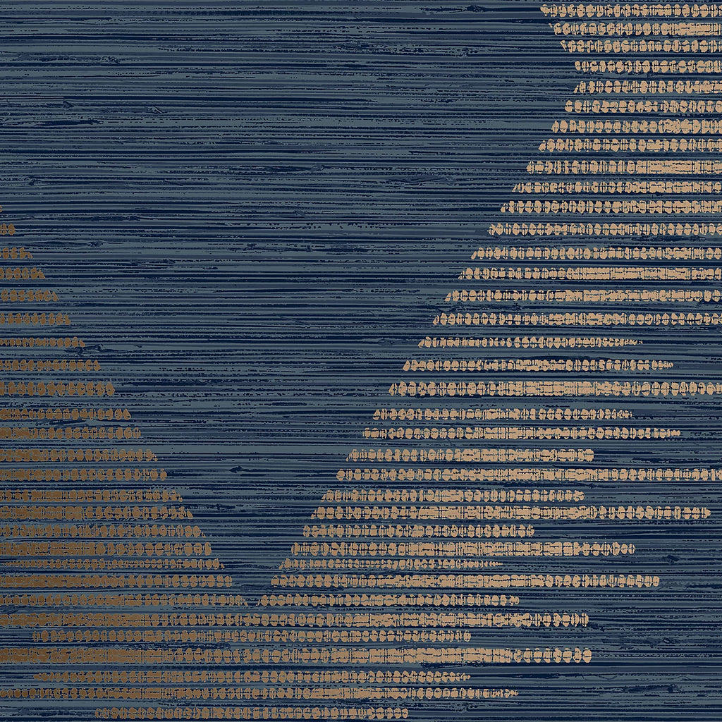 Graham & Brown Serenity Geometric Navy & Copper Wallpaper 120721