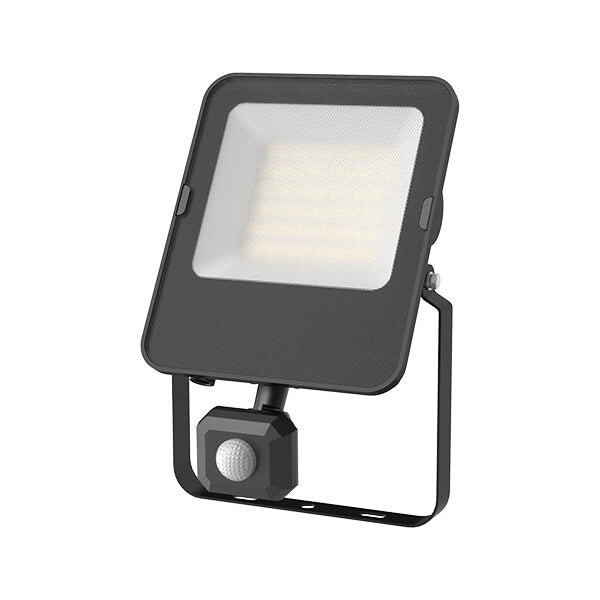 Rother SMD LED 30W Black Floodlight With PIR Sensor fl35