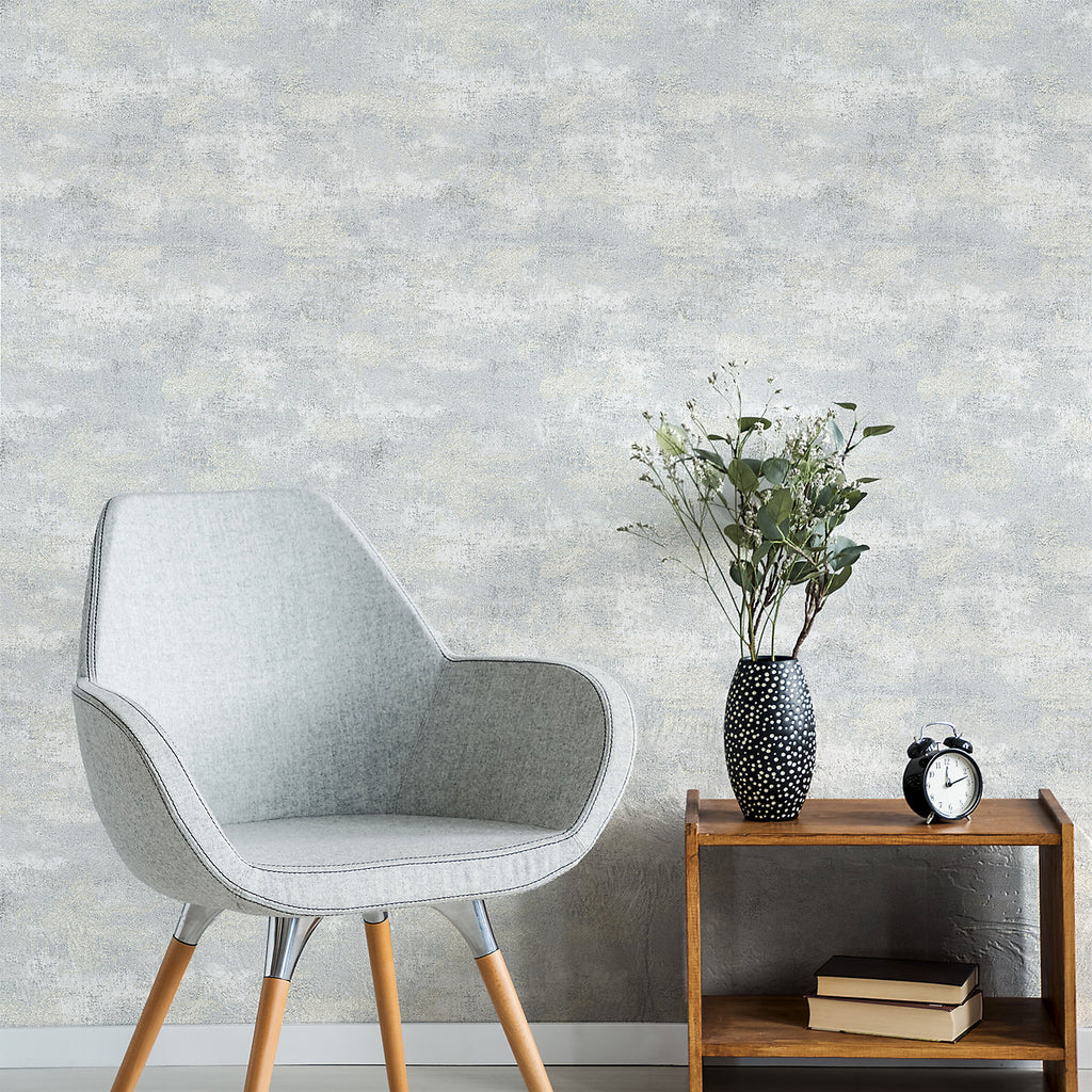 Graham & Brown Urban Plaster Silver Wallpaper 128793