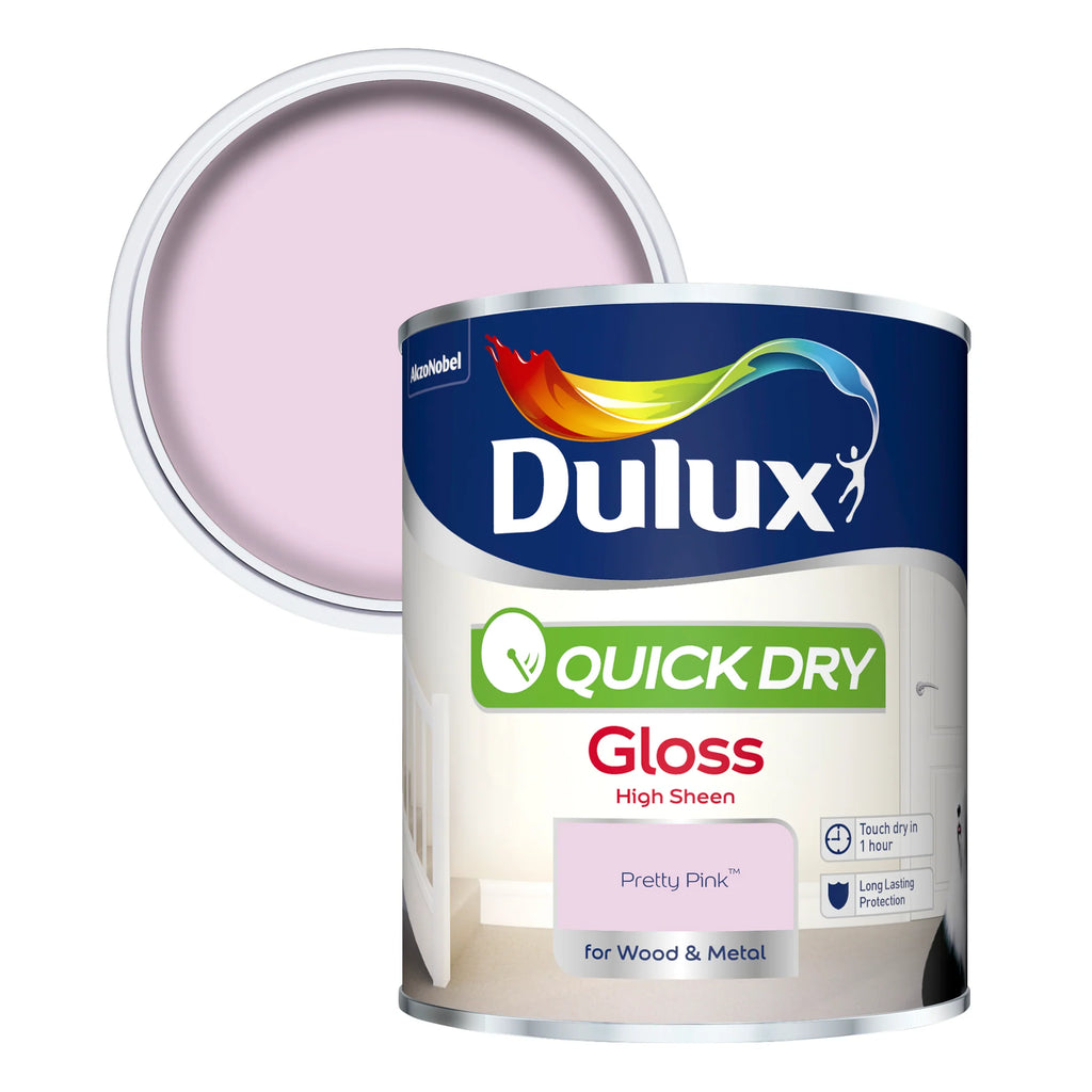 Dulux Pretty Pink Quick Dry Gloss Wood & Metal Paint 750ml