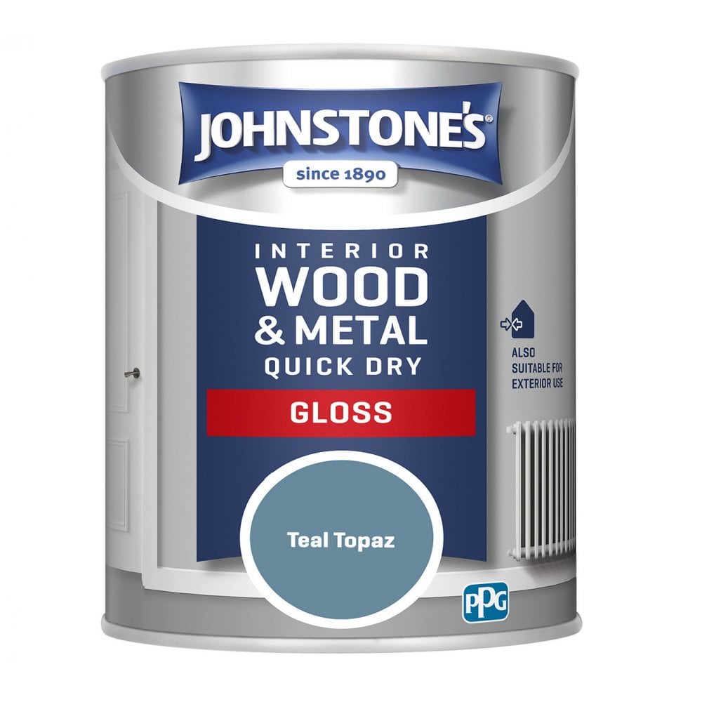 Johnstones Teal Topaz Quick Dry Gloss Paint 750ml