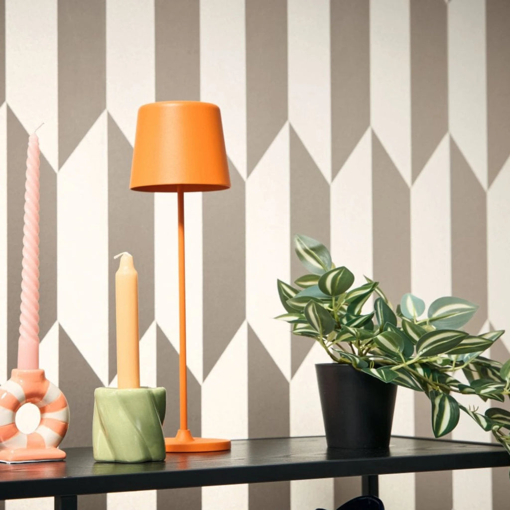 AS Cosmo Living Pale Gold Graphic Groove Geometric Chevron Wallpaper 79086-5