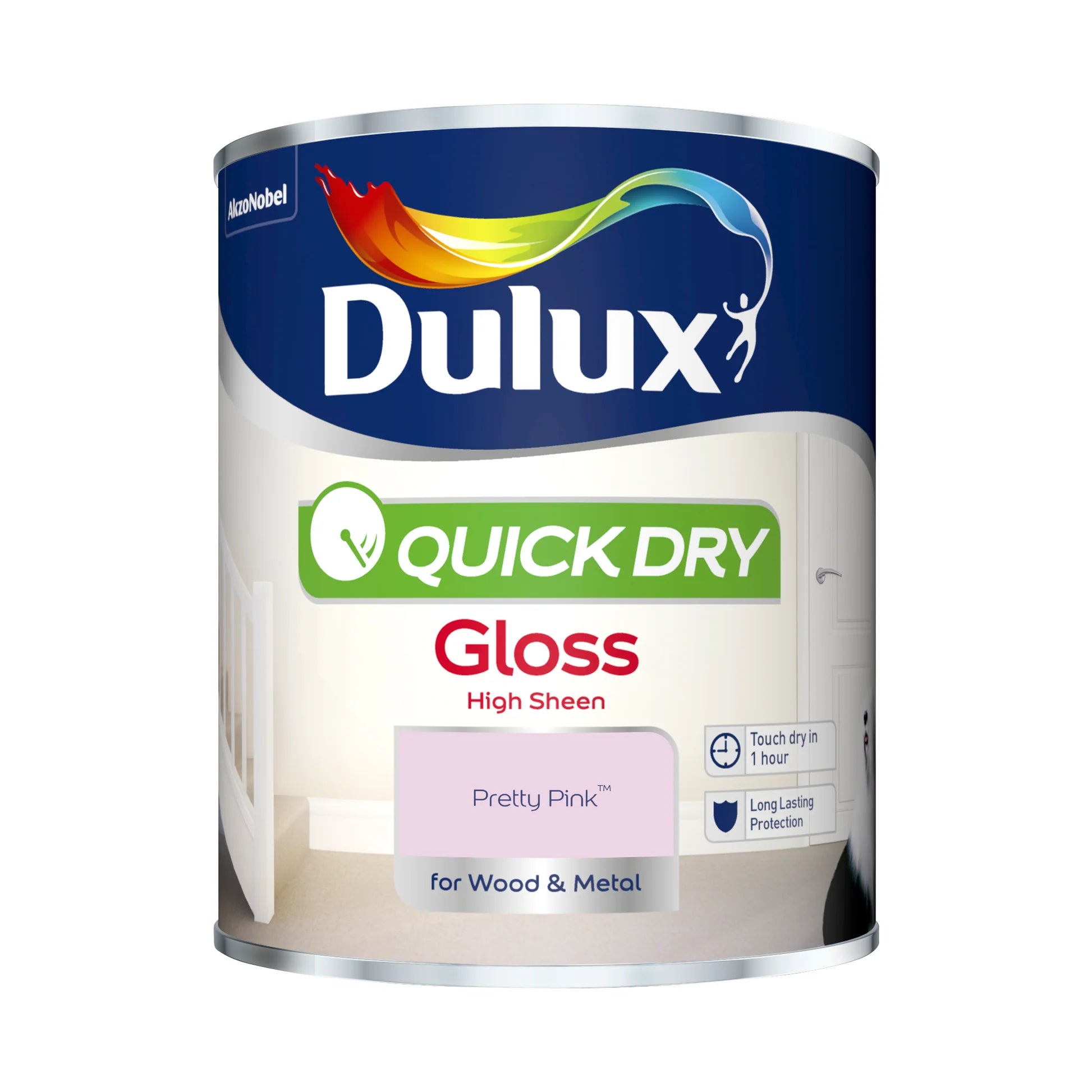 Dulux Pretty Pink Quick Dry Gloss Wood & Metal Paint 750ml