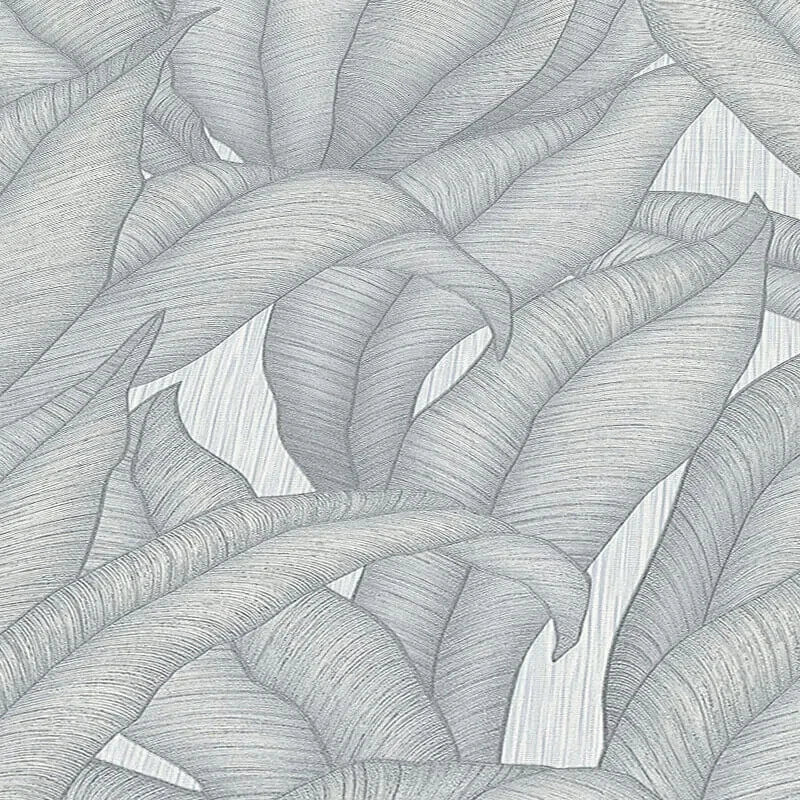 Erismann Zanzibar Leaf Light Grey Floral Wallpaper 10371-31