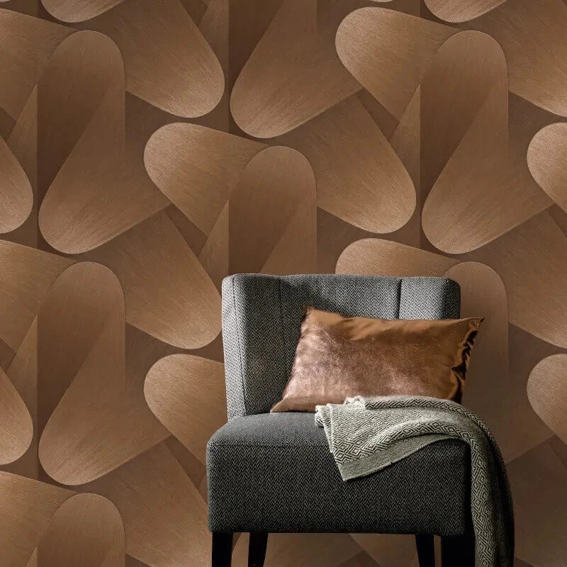 Erismann Elysium Charcoal Bronze Geometric Retro Stylish Wallpaper 10423-48
